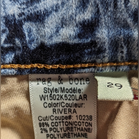 Rag & Bone Rivera Skinny Jeans Size 29 - Picture 12 of 12